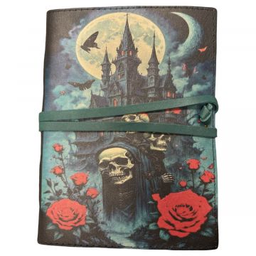 Leather Journal - Castle with Skulls 5x7